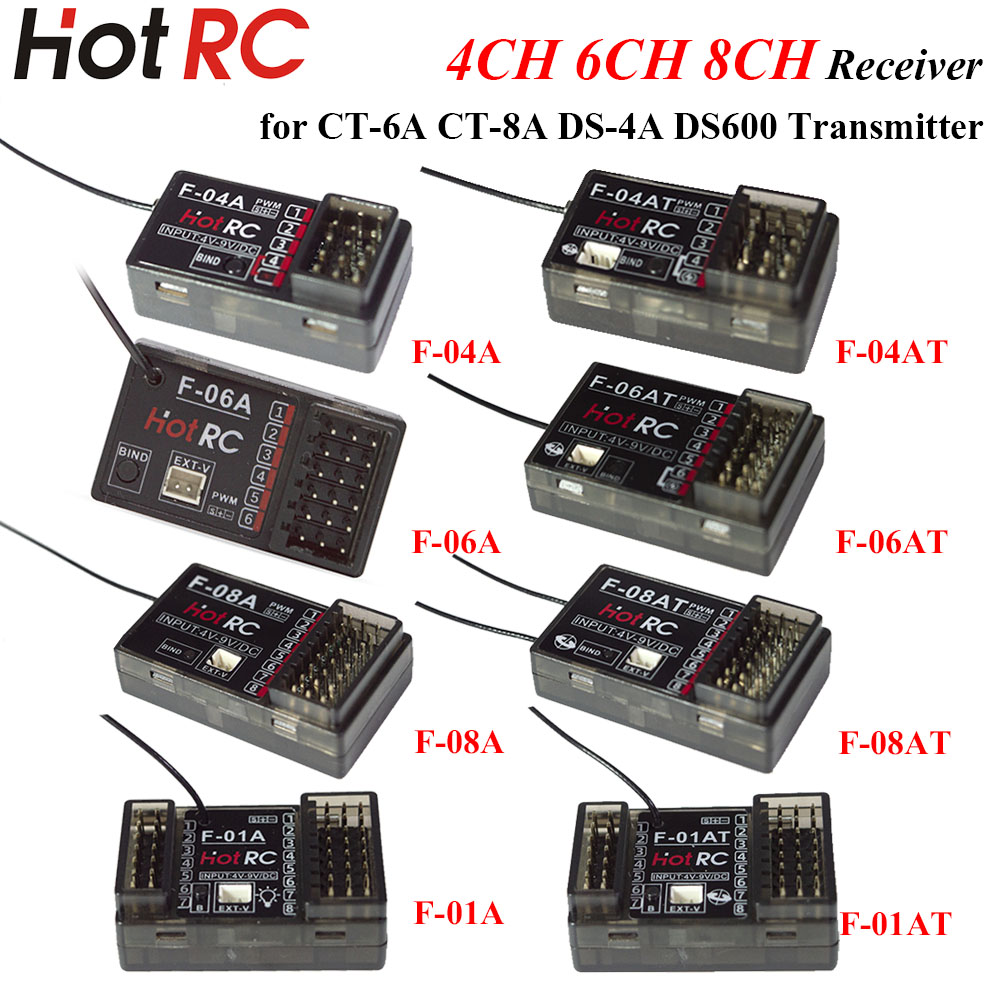 Drone Racing Receiver - HOTRC 2.4Ghz 4/6/8 채널 F-04A F-06AT